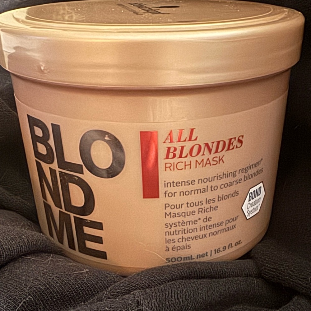Schwarzkopf Professional BLOND ME ALL BLONDES RICH MASK -16.9 OZ NEW